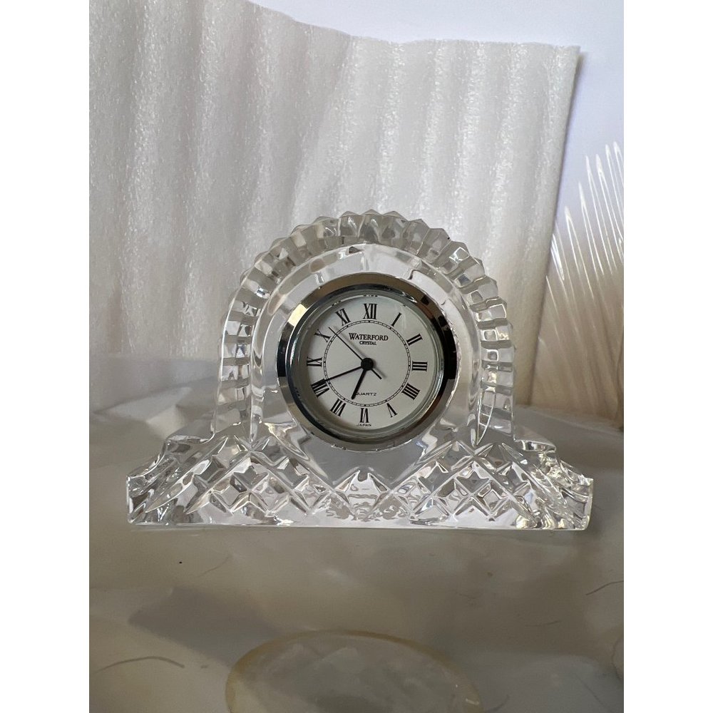 Vintage Rothmans Group Small Waterford Crystal Quartz Mantle Clock